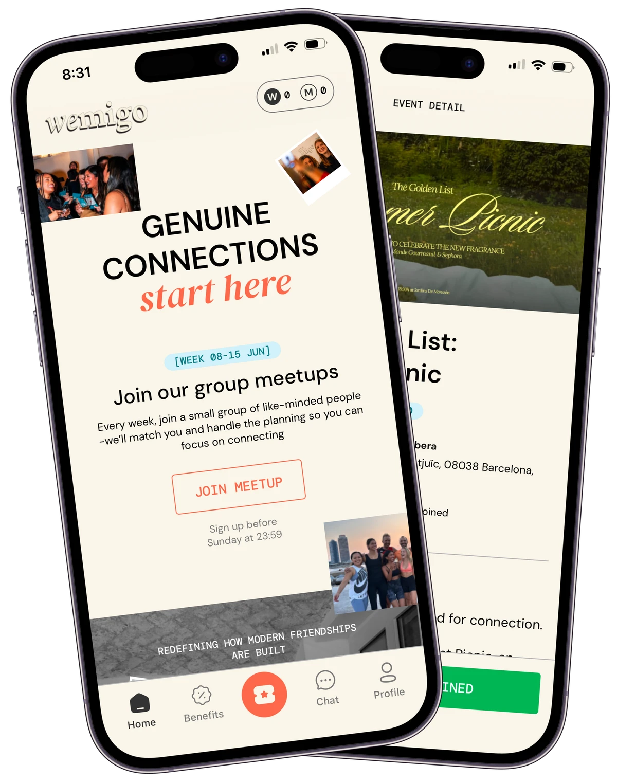 Wemigo app mockup